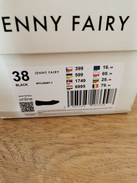 Baleriny czarne 38 jak nowe