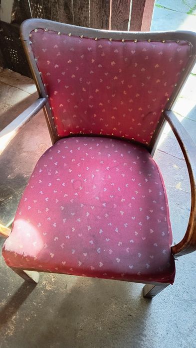 Fotel PRL zabytkowy styl art deco