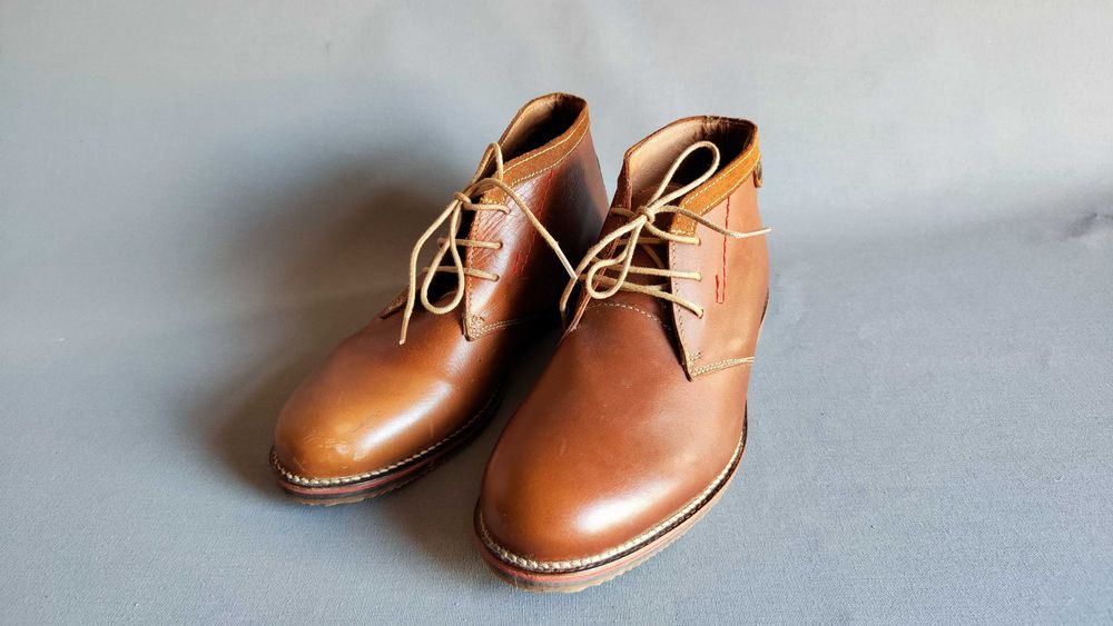 Botas de Cano Curto em Pele Genuína / Chukka Boots – Estilo Clássico & Vintage