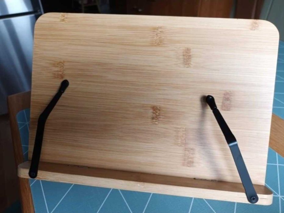 Bambusowa podstawka / stojak na książkę i tablet, regulowana podpórka