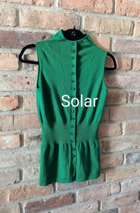 Jedwab sztuczny bluzka kamizelka bezrękawnik boho retro vintage scandi