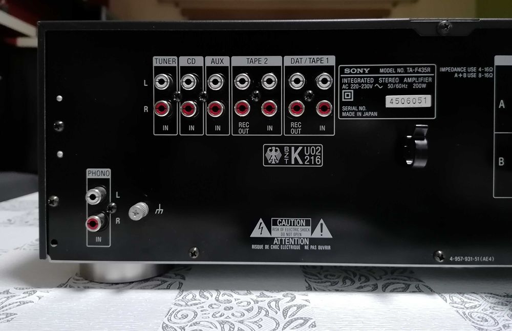 Amplificador Sony TA-F435R, Em Excelente Estado, Com Comando Original
