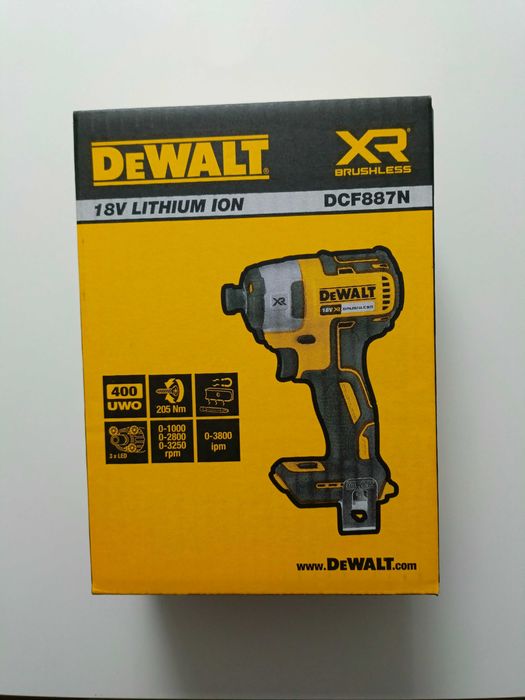 NOWA wkrętarka zakrętarka udarowa akumulatorowa 18V Dewalt DCF887N XR