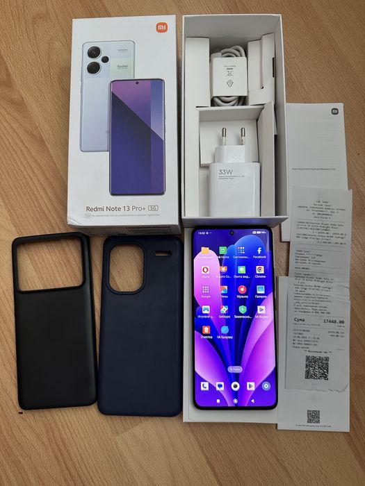 Xiaomi Redmi Note 13 Pro Plus 5G  8+8/256 White,Black Стан нового,Комплект на фото,наложка есть