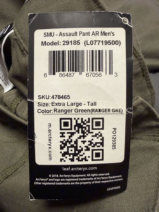 Бойові штани Arc’teryx Leaf Assault Pants AR