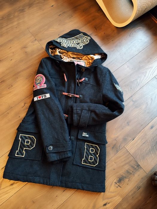 Płaszcz kurtka ocieplana rozmiar M z naszywkami