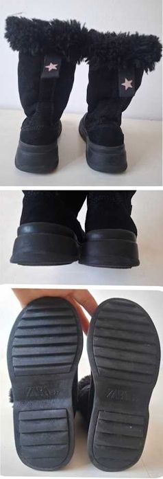 Botas Zara forradas a pelo n.º 27 - ótimo estado