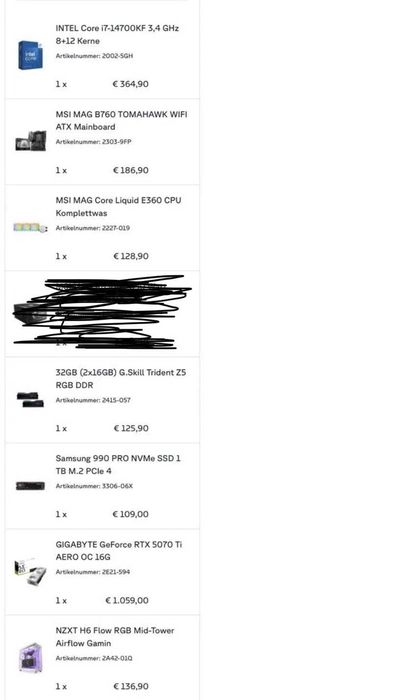 Gaming PC -i7-14700KF-RTX 5070 Ti-32GB RAM-1TB SSD-4TB HDD Win Pro