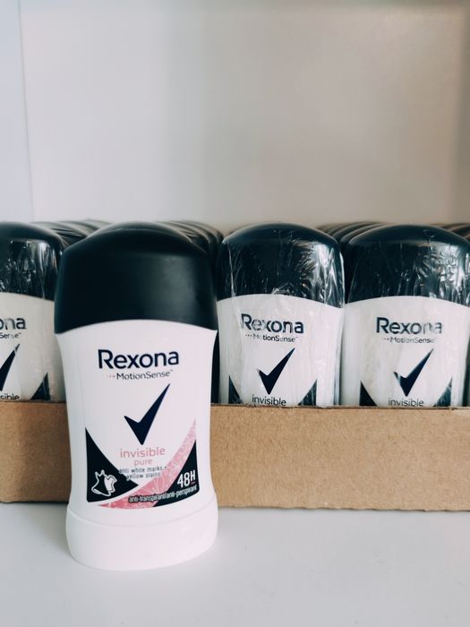 Антиперспирант-стик Rexona Invisible, pure, дезодорант рексона   від