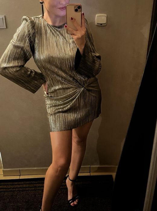 Złota damska sukienka Primark rozm M