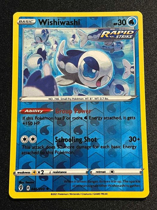 Carta Pokémon Wishiwashi 46/203 Evolving Skies