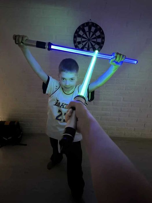 Световой меч джедая купить детский новый 12-цветный длина 66см с батар