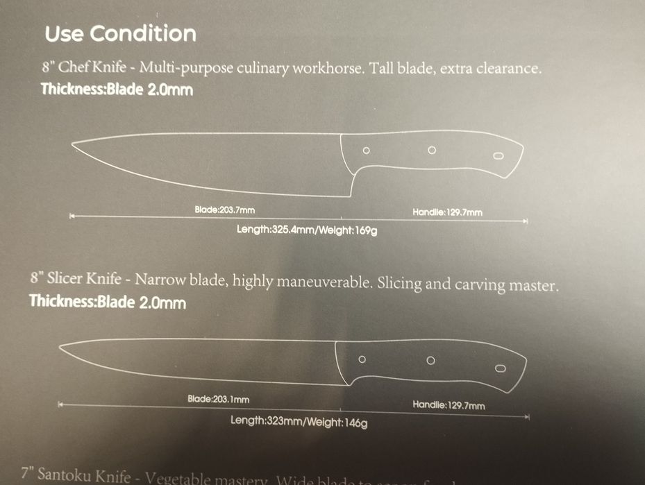 Noże kuchenne Runa Knife