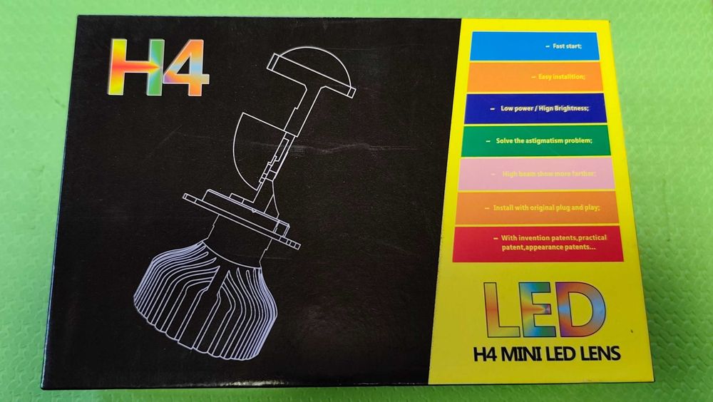 Автомобильные светодиодные лампы мини линзы  Н4 bi led,цена за 1 шт