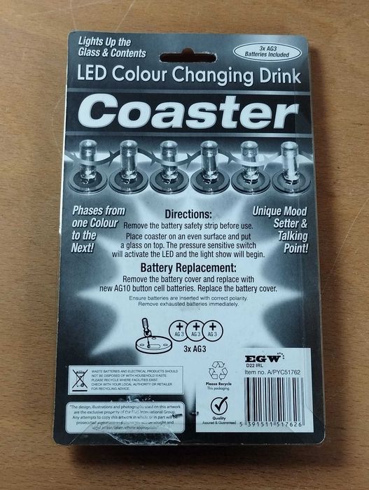 Base Bebida LED Colorida