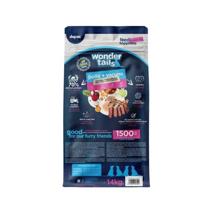 Ração WONDER TAILS – Alimento Completo de Cão (50% Carne Desidratada)