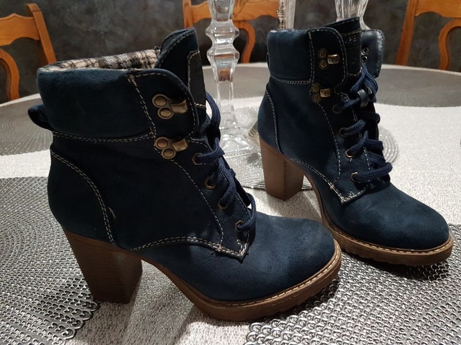 Damskie buty 37 zimowe na obcasie