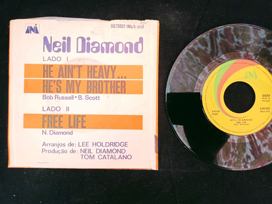 Disco de Vinil 45 RPM – NEIL DIAMOND – He Ain't Heavy …