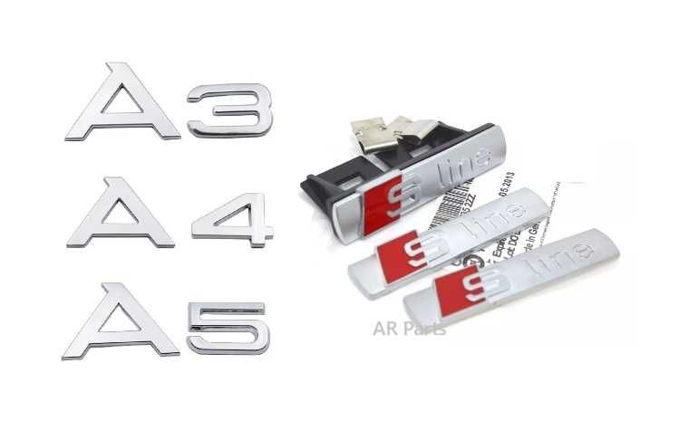 Audi S line Emblem Letters A3 A4 A5 New