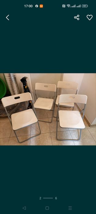 Oportunidade, vendo 4 cadeiras dobráveis