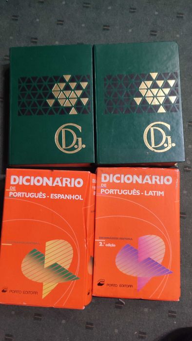3 Dicionários Português/latim/Espanhol