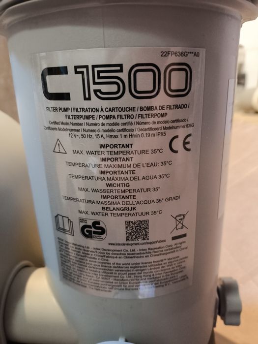 Pompa filtrująca do basenu  INTEX C1500