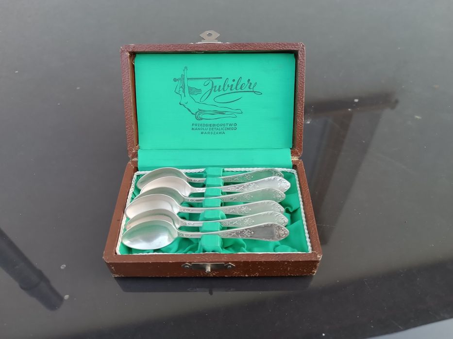 Łyżeczki posrebrzane Hefra wz Romański