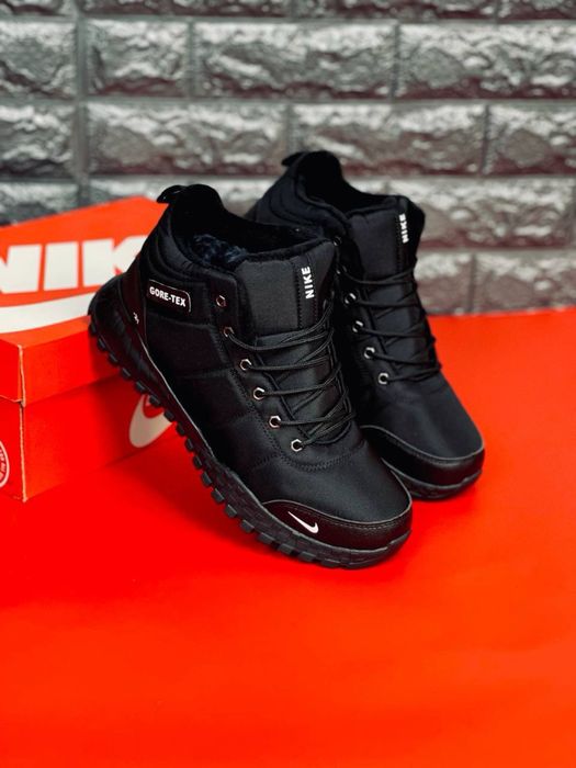 Мужские мега теплые ботинки Nike  +5° -31° черные зимние батинки найк