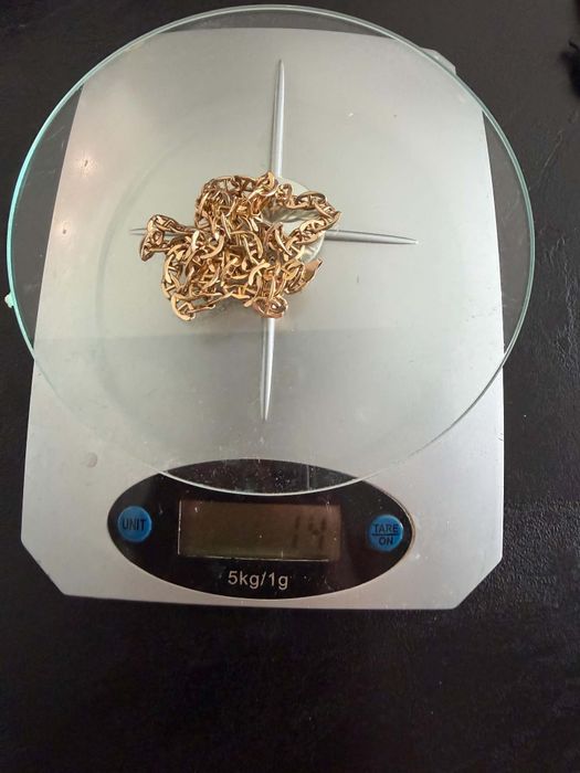 Złoty łańcuszek 585 gucci