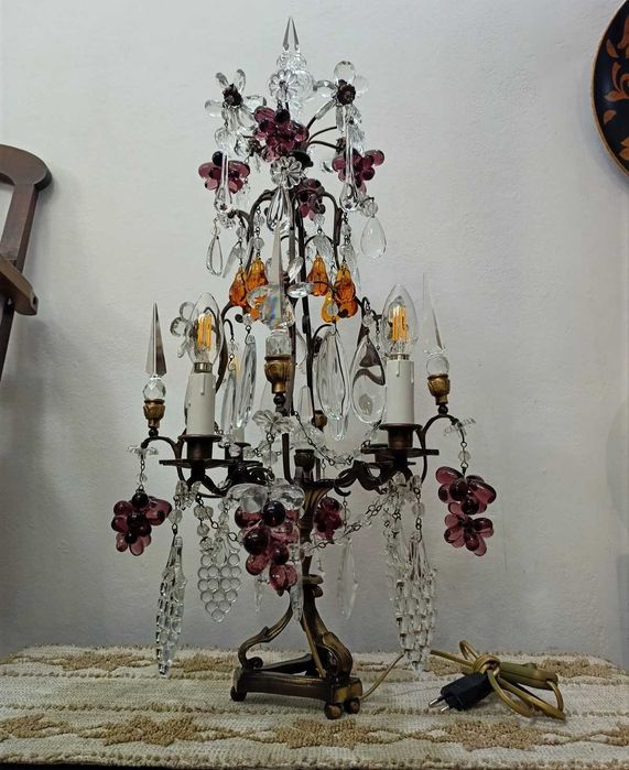 Candelabro Vidro Cristal Eletrificado