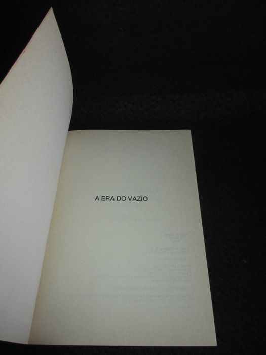 Livro A Era do Vazio Gilles Lipovetsky