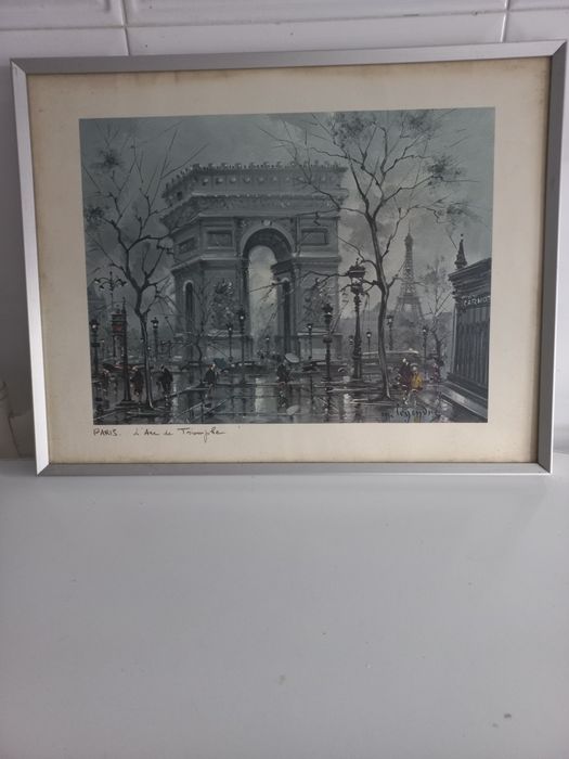 Quadro de Paris, representando  o Arco do Triumphe. Bom estado.