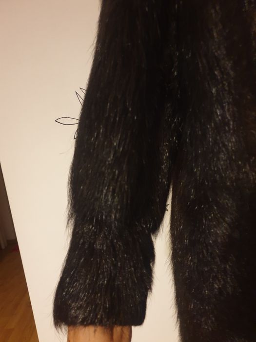 Futro 44 ciemny brąz damskie długie ciepłe