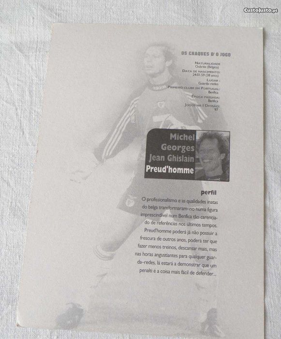 Coleção Plantel Benfica 1997/1998, autografada c/ poster e todos dados