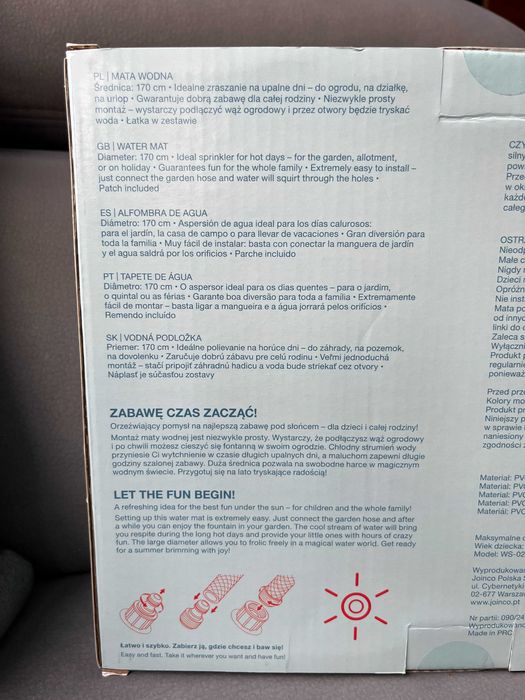 Nadmuchiwana Mata Wodna jednorożec Basen z fontannami