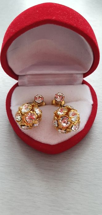 kolczyki Jablonex sztuczna biżuteria Colibra złoro srebro sylwester