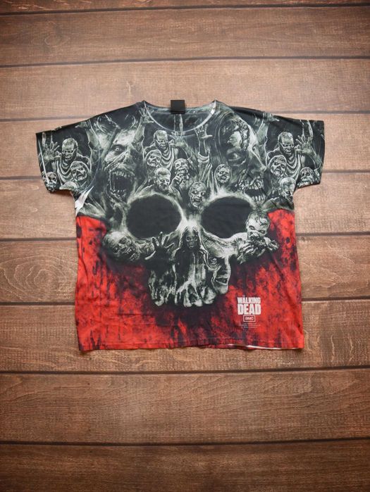 2015 The Walking Dead AMC grey tshirt tee koszulka z krótkim rękawem