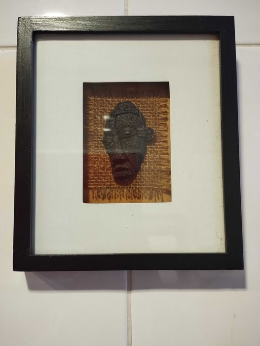 Conjunto de 3 quadros africanos