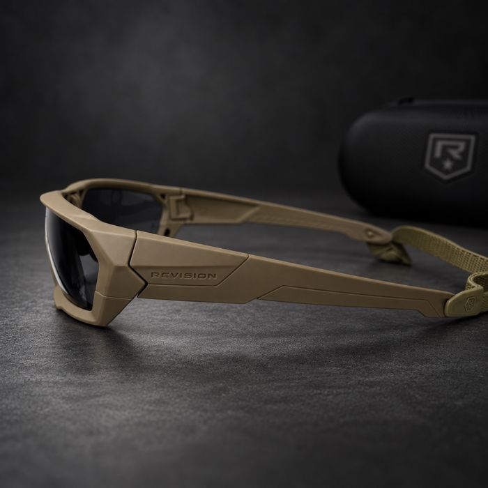 Revision ShadowStrike Coyote — Smoke + Clear, ballistic eyewear
