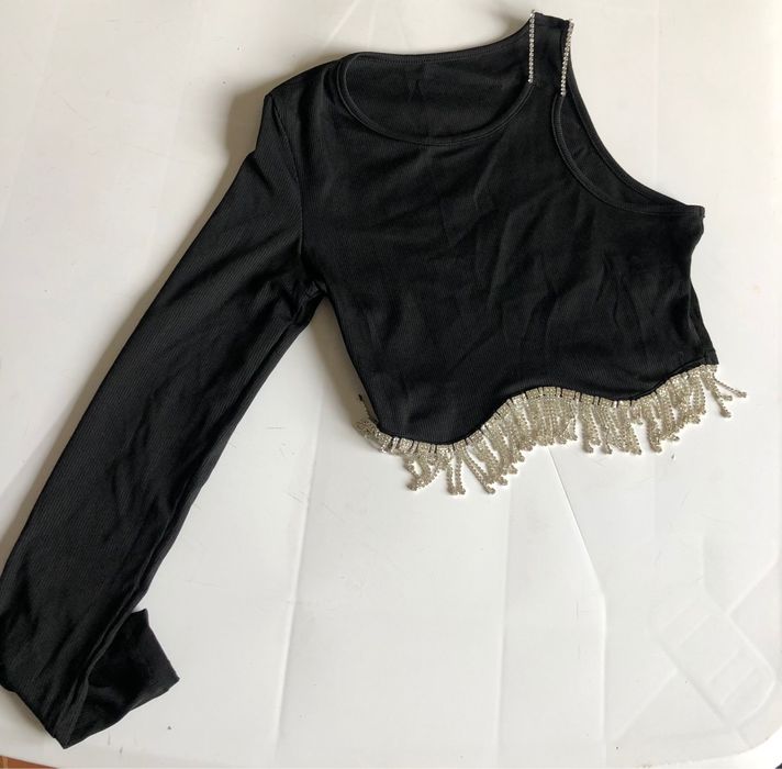 Top Preto Brilhantes