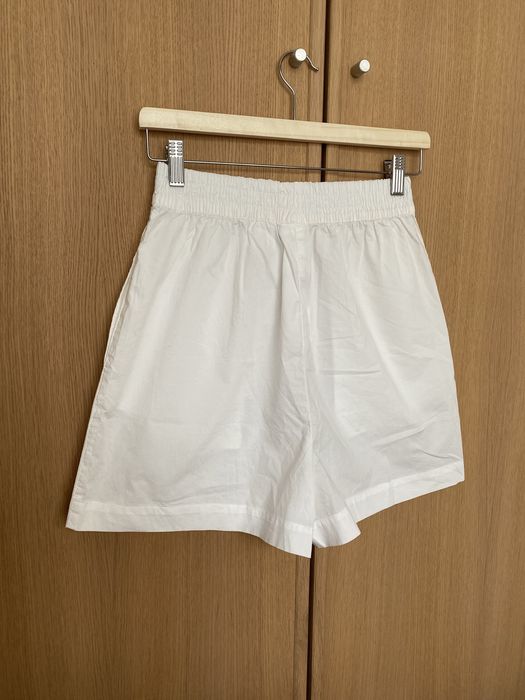 Szorty H&M białe XS 34 nowe z metką piżamowe basic