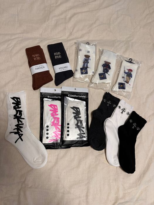 Шкарпетки Chrome Hearts, Miu Miu, Balenciaga, Ralph Polo Bear