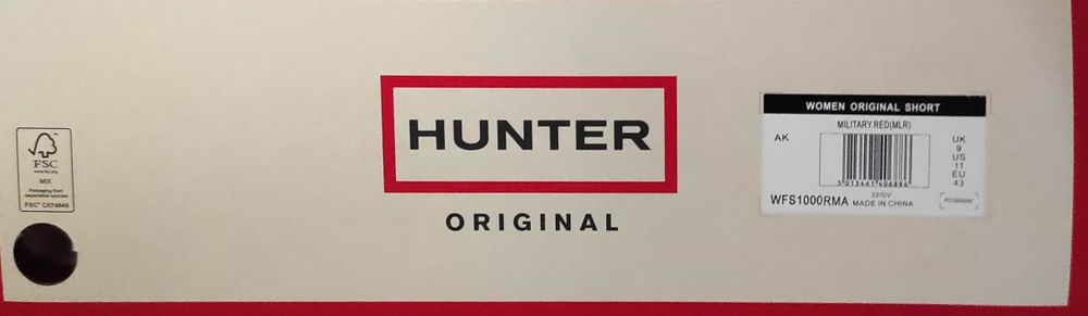 NOWE Kalosze Hunter damskie  czerwone roz. 43