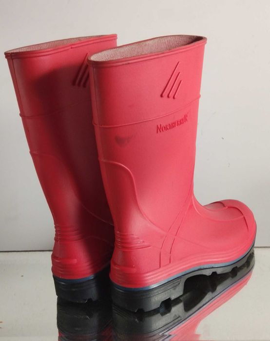 Сапоги сапожки резиновые гумові детские красные разм 32  215мм