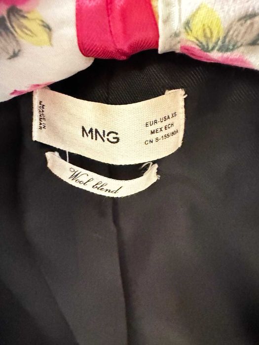 Пальто сіре шерстяне MANGO (MNG)