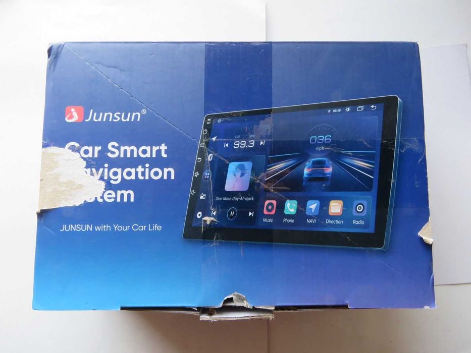 Troco Car Radio Navigation System Junsun, Serial No:XT89; 10.1 polegadas, novo em caixa