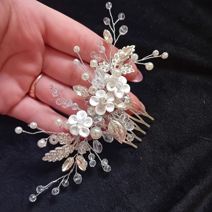 Komplet ozdób ślubnych do wlosow