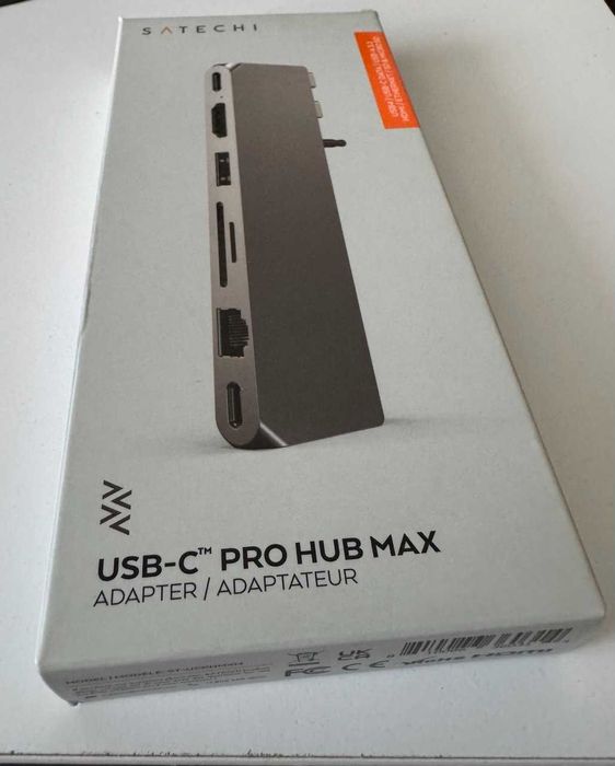 НОВЫЙ переходник Satechi Aluminum USB-C Pro Hub Max Adapter (Silver)