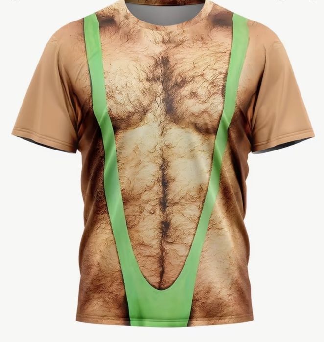 Фублолка з 3Д принтом «Смішна шкіра» розмір L