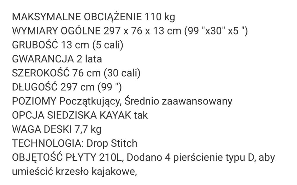 Sprzedam SUP Evasion deluxe E10